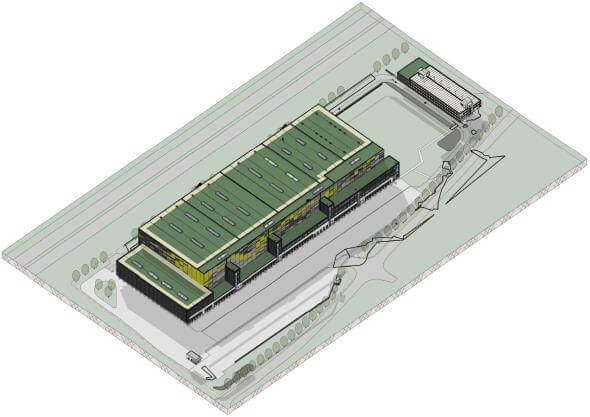 Edeka Zentrallager in Rastatt: moderne Lagerlogistik mit großen Regalsystemen und effizienten Arbeitsabläufen.