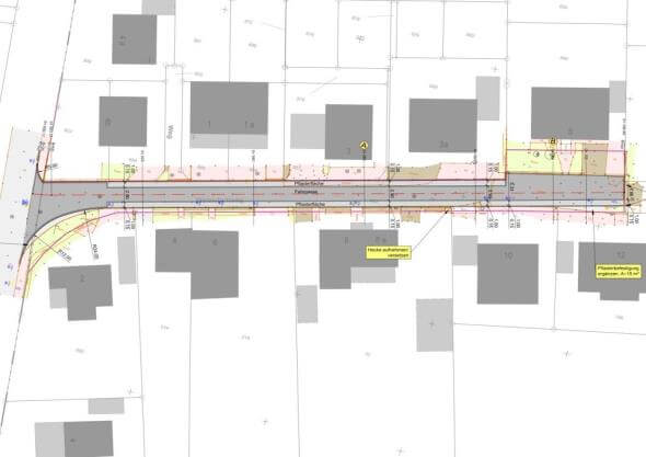 Baustelle im Weißdornweg, Lindlar: Arbeiter führen Asphaltarbeiten durch, um die Straßenoberfläche zu verbessern.